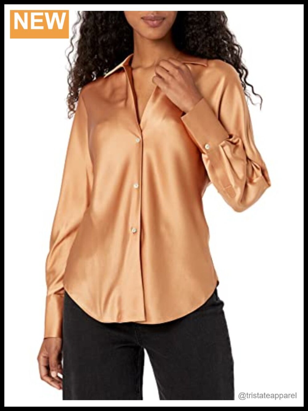 Vince Bias Silk Button Down Shirt Women's Long Sleeve 100% Silk Blouse